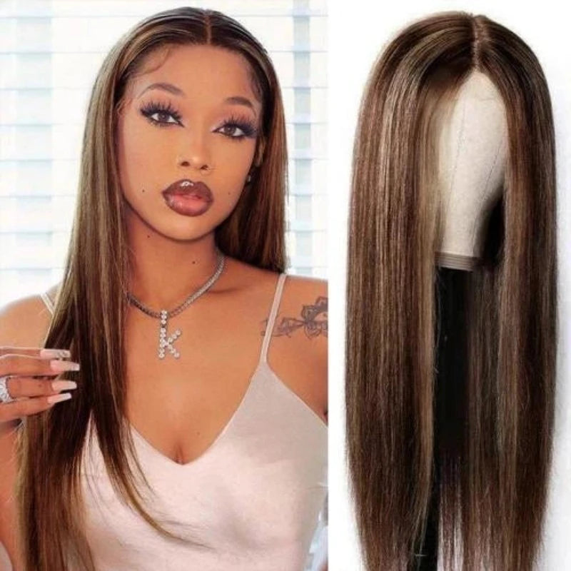 The Wig Black Pink 100% Human Hair Pure Brazilian 13x4 HD Lace Wig - STRAIGHT