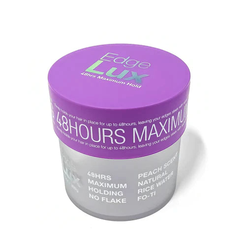 Lux Collection EDGE LUX 48 Hour Maximum Hold No Flaking Natural Ingredients Conditioning Hair Gel
