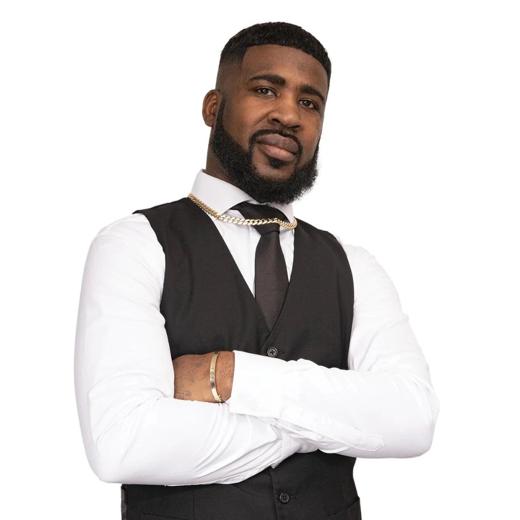 Femi Collection 100% Human Hair Afro Lace Unit for Men -
