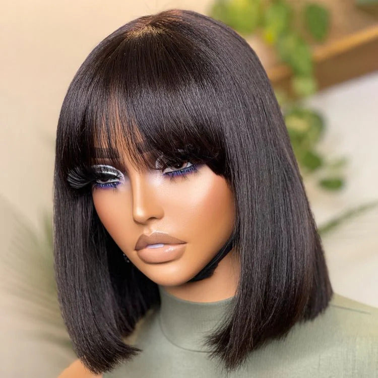 SUPREME 13A Celebrity Grade 100% Unprocessed Human Hair Straight Bob Wig