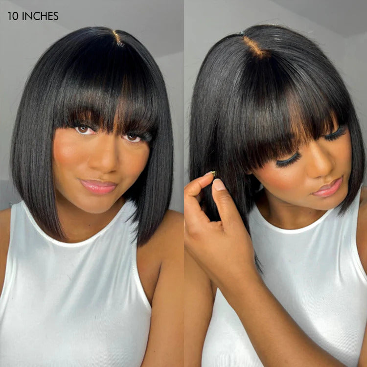 SUPREME 13A Celebrity Grade 100% Unprocessed Human Hair Straight Bob Wig