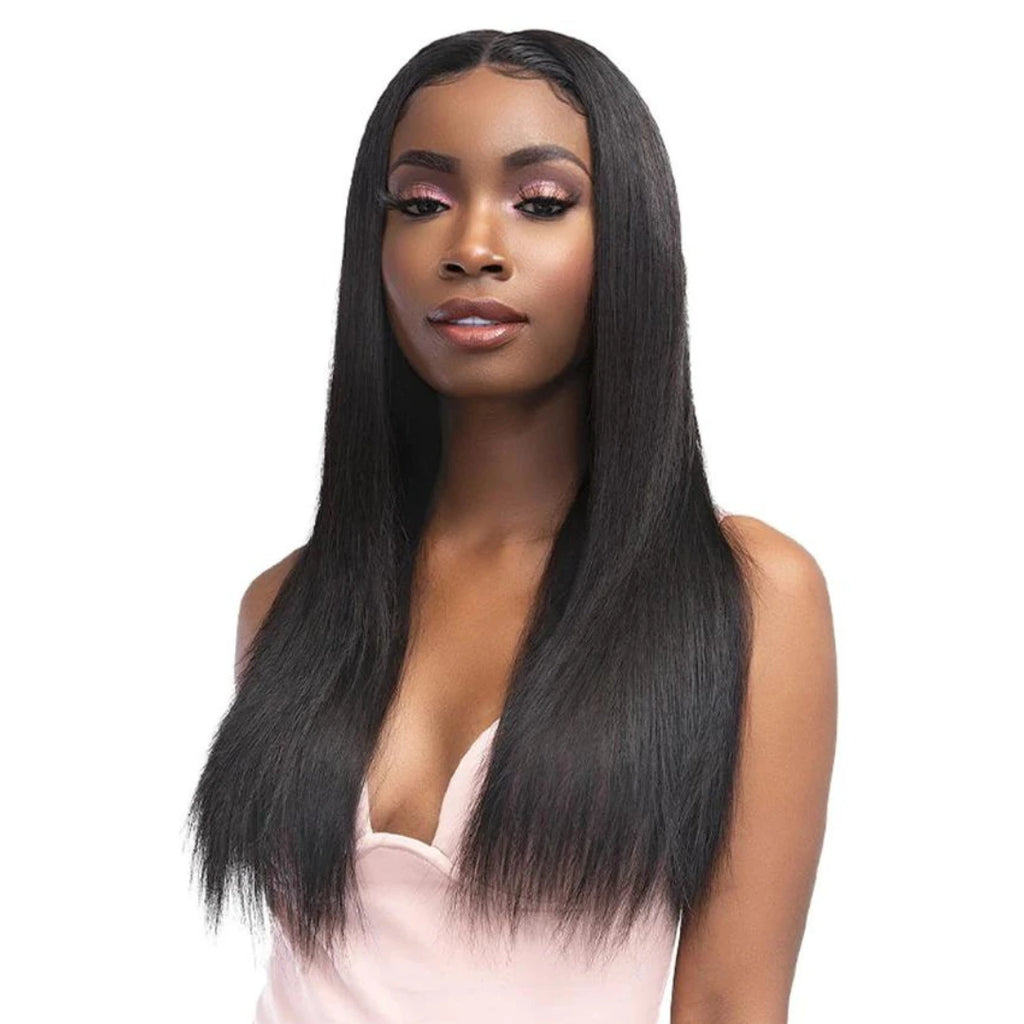 Janet Collection 100% Natural Virgin Remy Human Hair 13X4 Invisible Lace Part Wig 