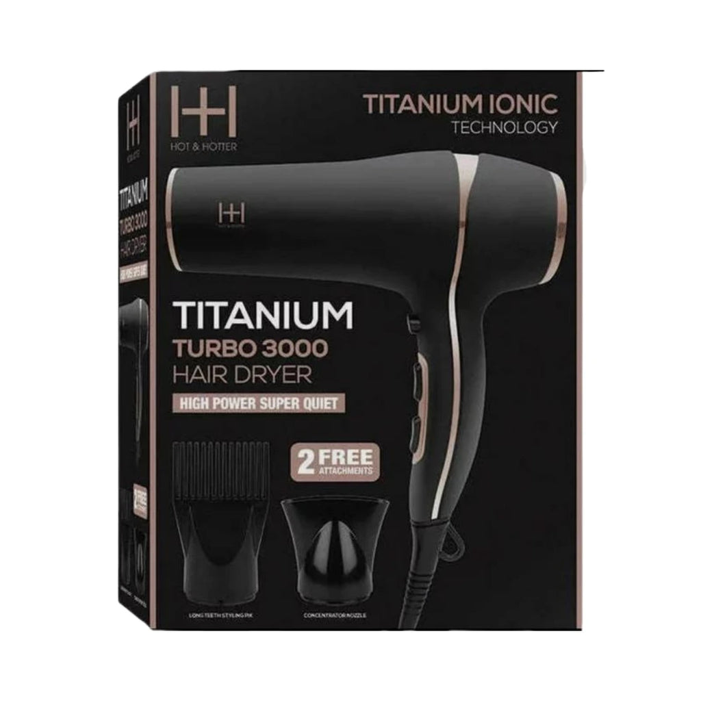 Annie Hot & Hotter Titanium Turbo 3000 Hair Dryer High Powered