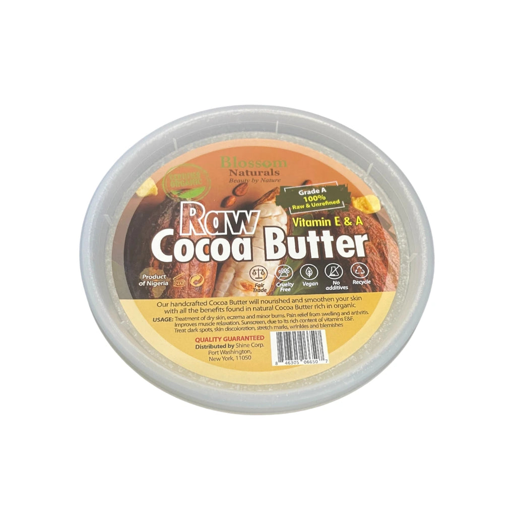 Blossom Naturals Raw Cocoa Butter with Vitamin E & A - Certified Organic
