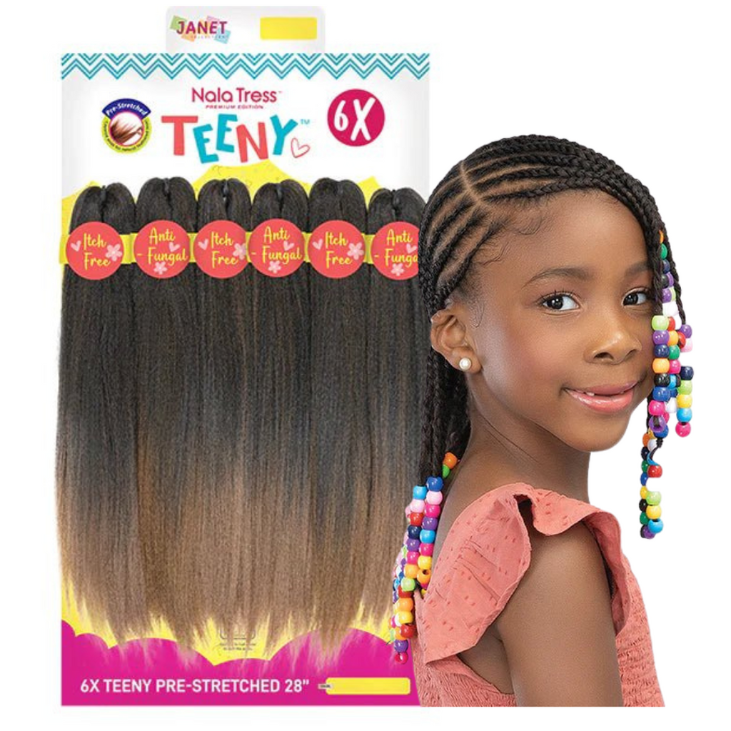 Janet Collection Nala Tress Teeny 6X's Pre-Stretched Braiding Hair Itch Free