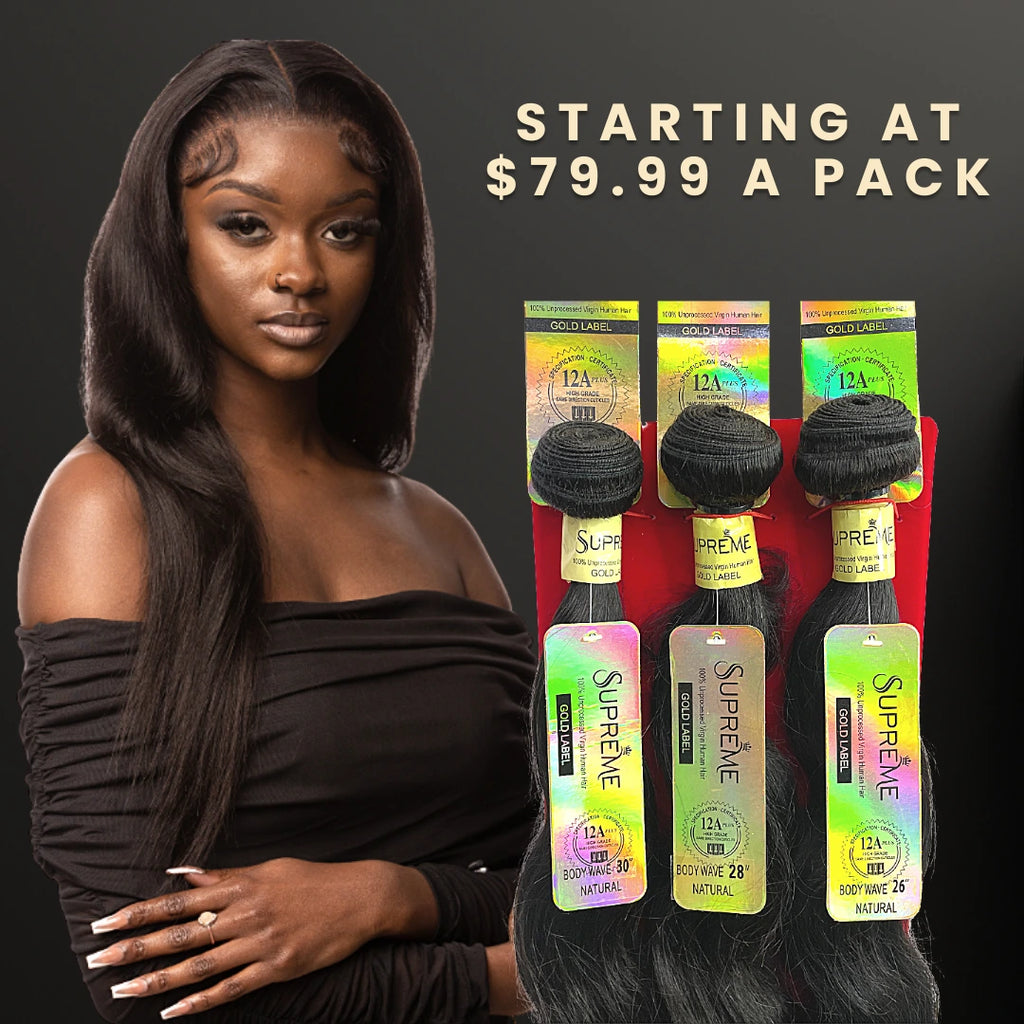 SUPREME 100% Unprocessed Virgin Human Hair Bundle Deal Solution