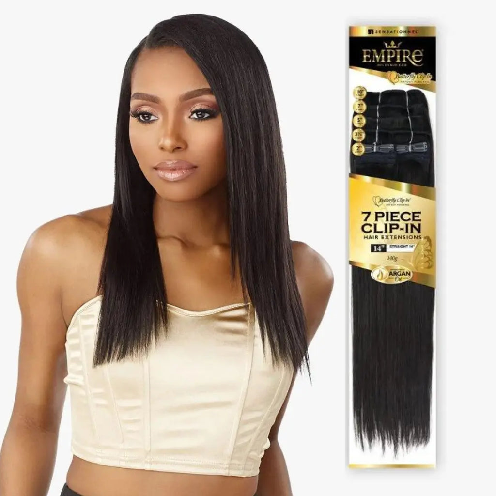 Sensationnel Empire Butterfly 7-Piece Clip-in Hair Extensions- 14" inches