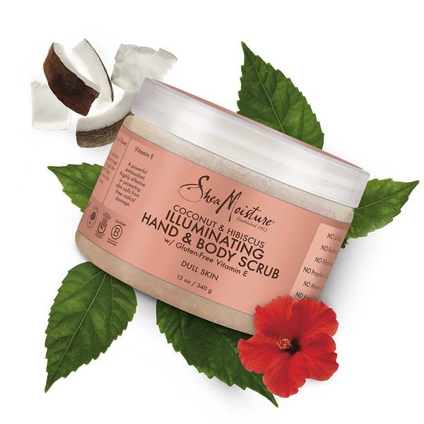 Shea Moisture Coconut & Hibiscus Illuminating Hand & Body Scrub- 12 oz