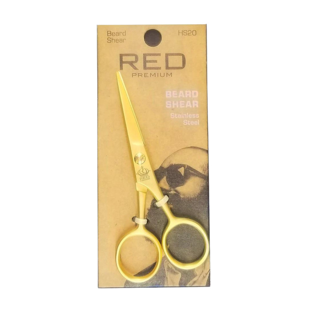 Premium Stainless-Steel Gold Beard Shears for Beard, Mustache, Nose Hair & Eyebrows
