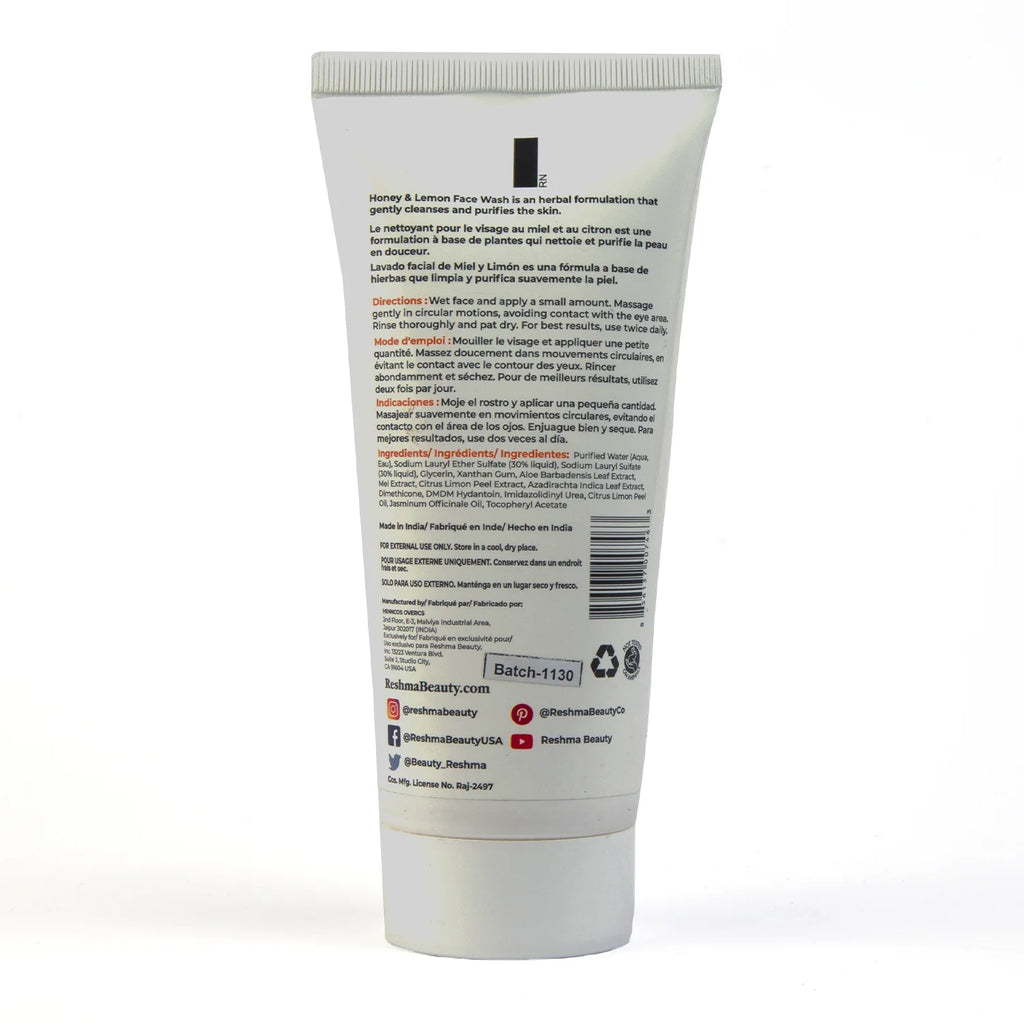 Reshma Honey & Lemon Face Wash - 5.07 oz