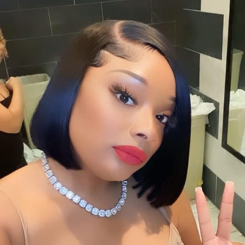 SUPREME 13A Celebrity Grade 100% Unprocessed Human Hair Bob Cut Wig 