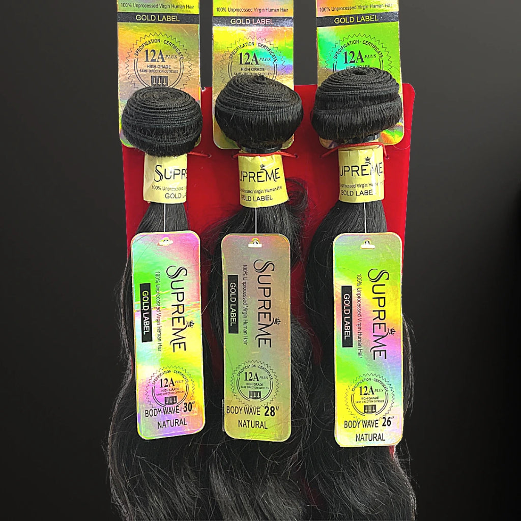 SUPREME 100% Unprocessed Virgin Human Hair Bundle Deal Solution