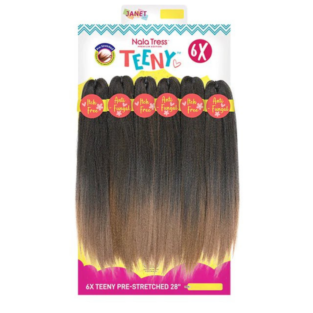 Janet Collection Nala Tress Teeny 6X's Pre-Stretched Braiding Hair Itch Free