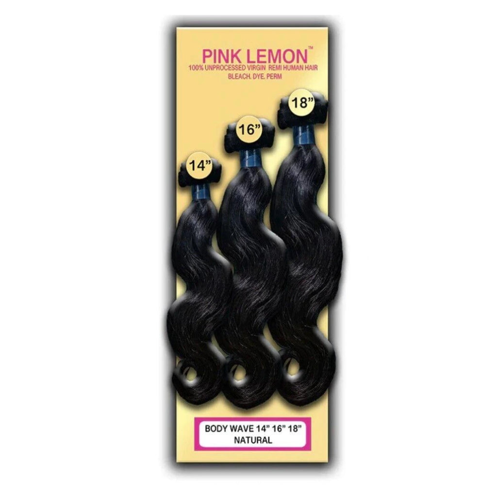Pink Lemon 100% 13A Unprocessed Virgin Human Hair 3- Bundle Pack