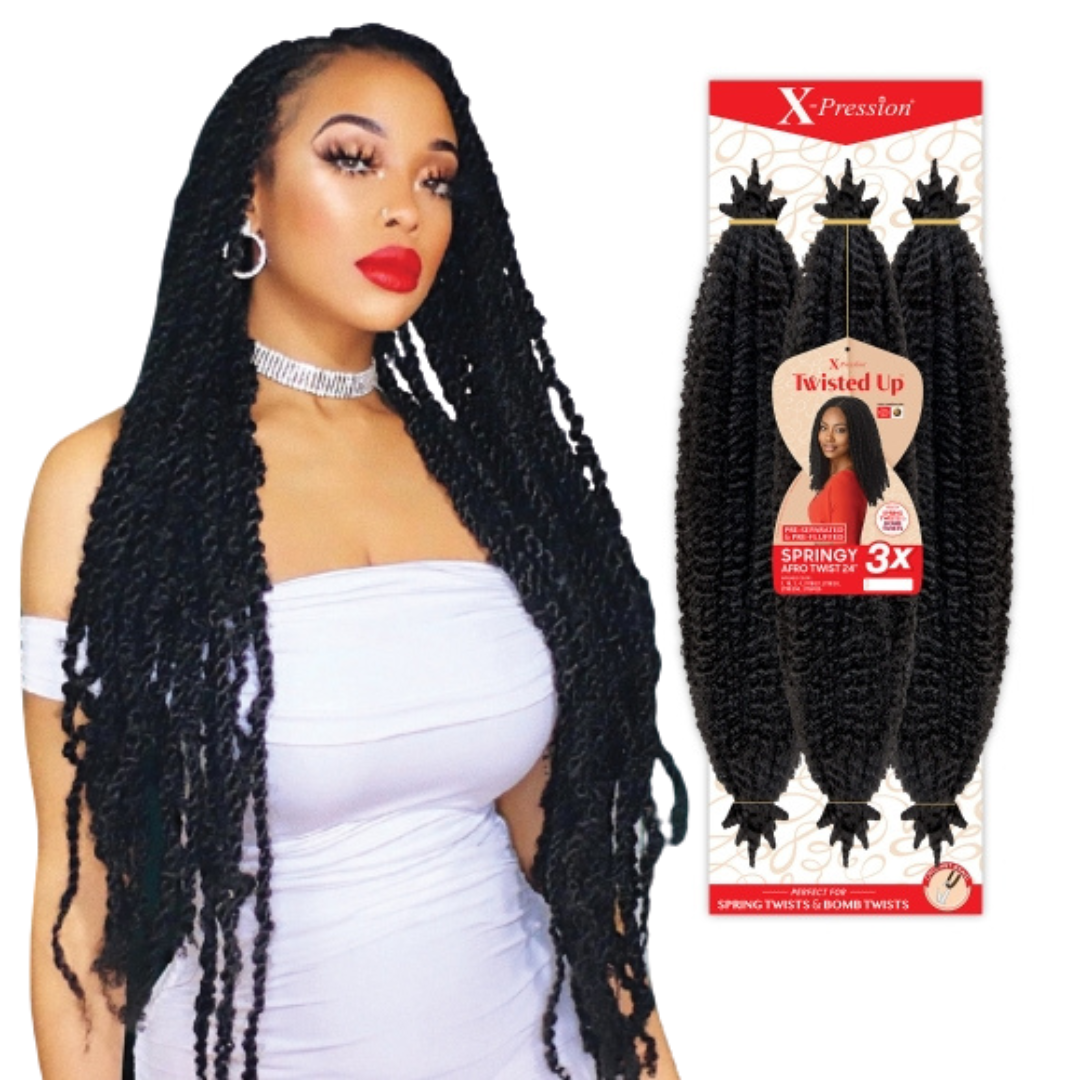Outre Xpression Twisted Up 3X's Pack Springy Afro Twist - 24