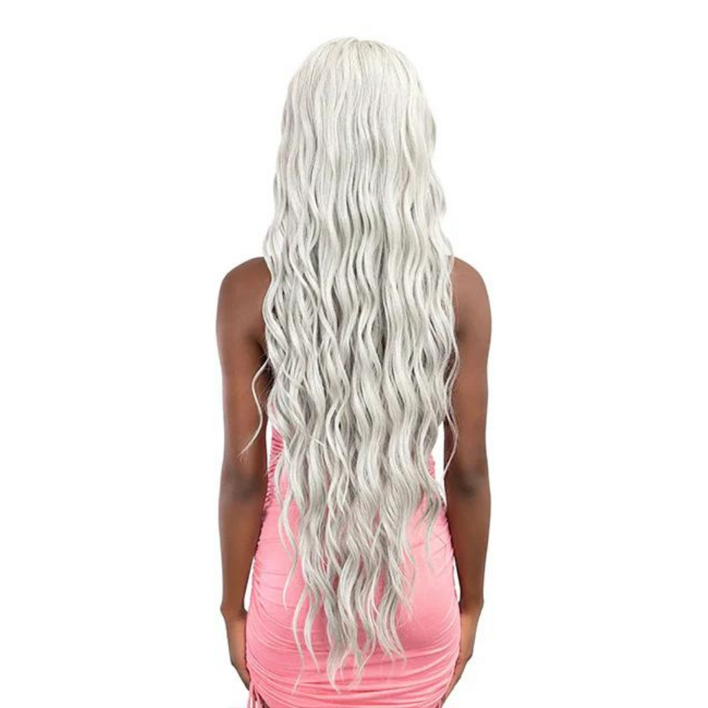 Janet Collection Remy Illusion X-Long Human Hair Blend HD Lace Front Wig- Hibo