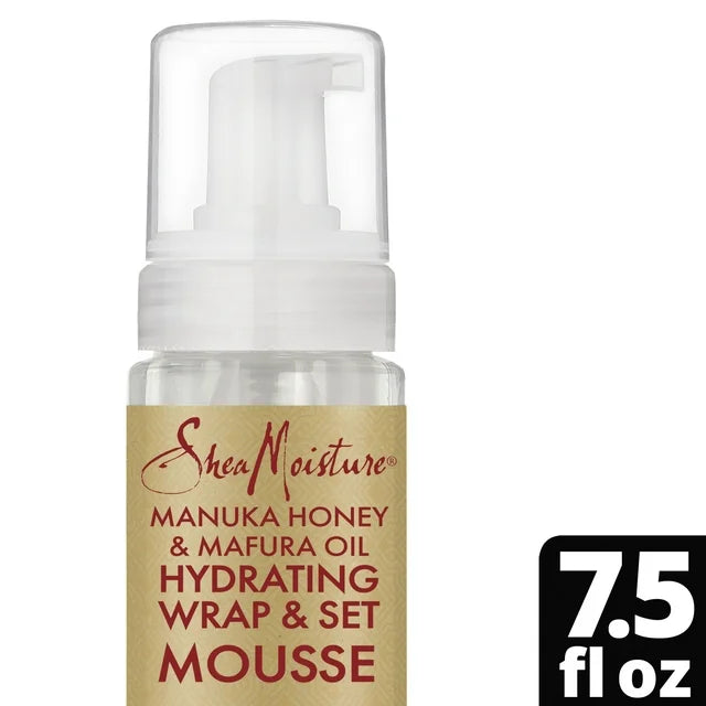 SheaMoisture Hydrating Wrap & Set Mousse for Hold & Shine Manuka Honey & Mafura Oil 