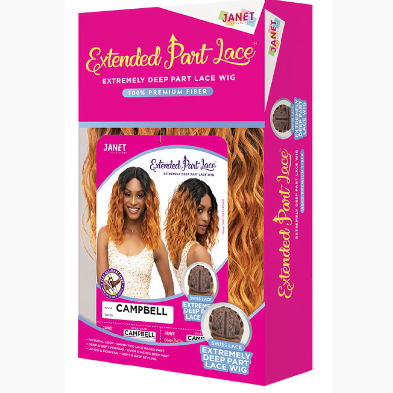 Janet Collection Extended Deep Part Synthetic Wig- Campbell