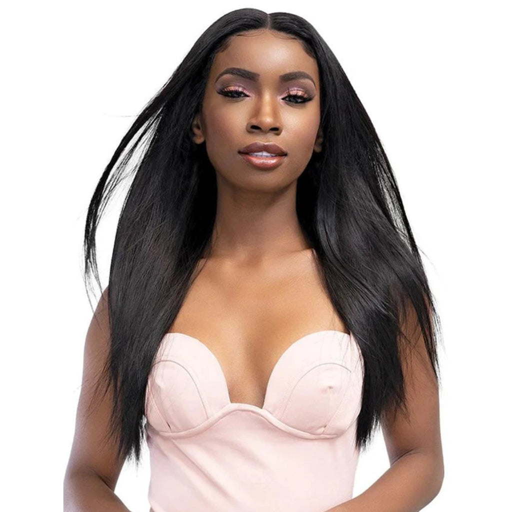 Janet Collection 100% Natural Virgin Remy Human Hair 13X4 Invisible Lace Part Wig 