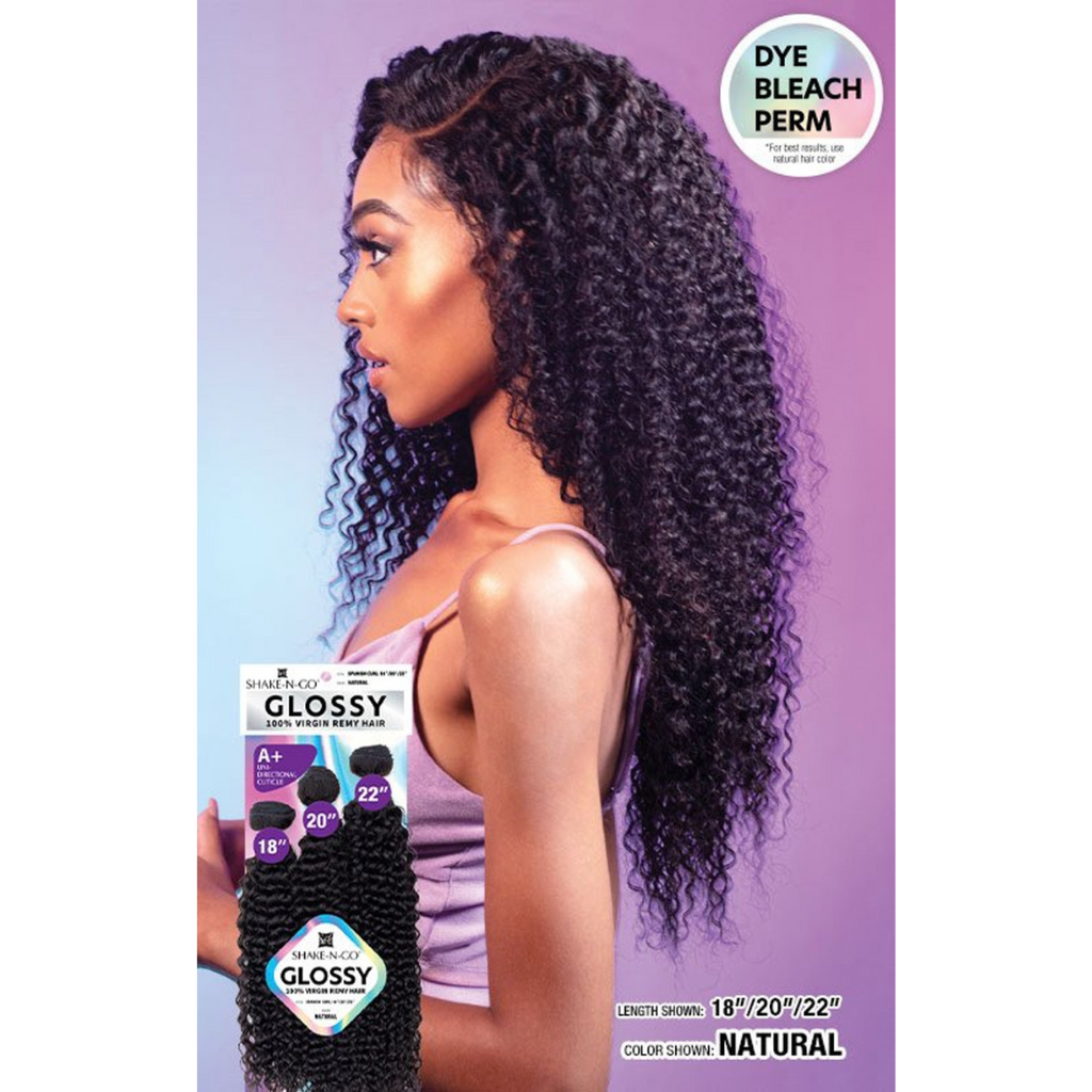 Shake 'N Go GLOSSY 100% Virgin Remy Hair Multi Pack - SPANISH CURL-