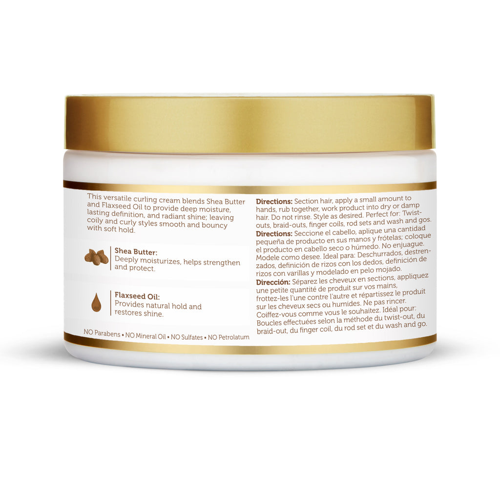 African Pride Moisture Miracle Shea Butter & Flaxseed Oil Curling Cream - 12 oz