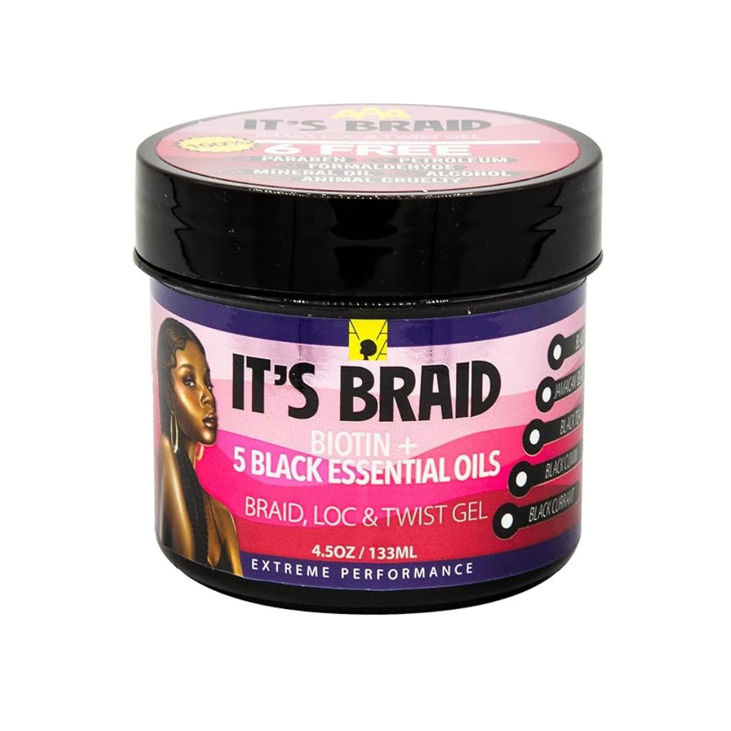 African Anti-Aging It's Braid - Braid, Loc & Twist Gel Biotin + Essential Oils 