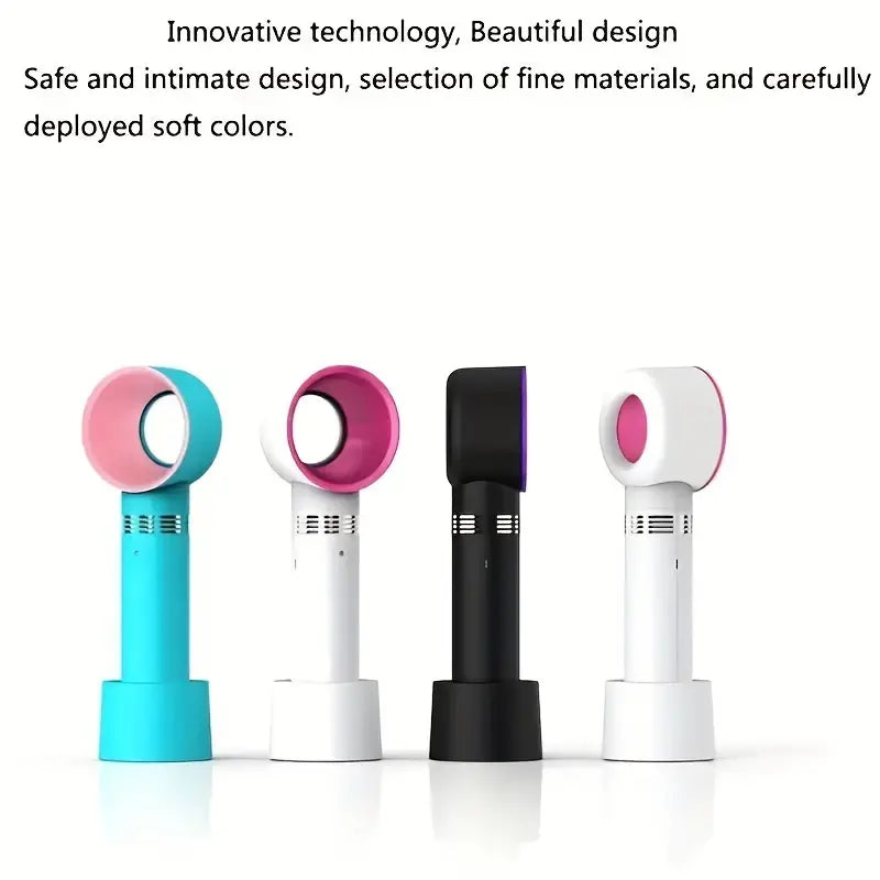 USB Rechargeable Bladeless Handheld Travel Fan
