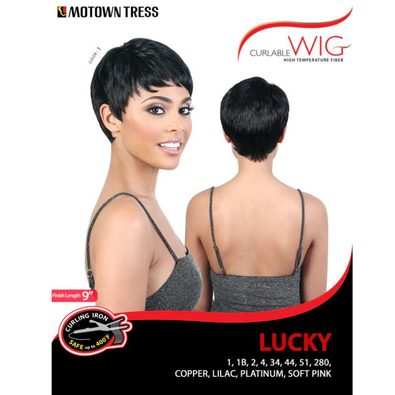 Motown Tress High Temperable Fiber Curlable Wig- Lucky
