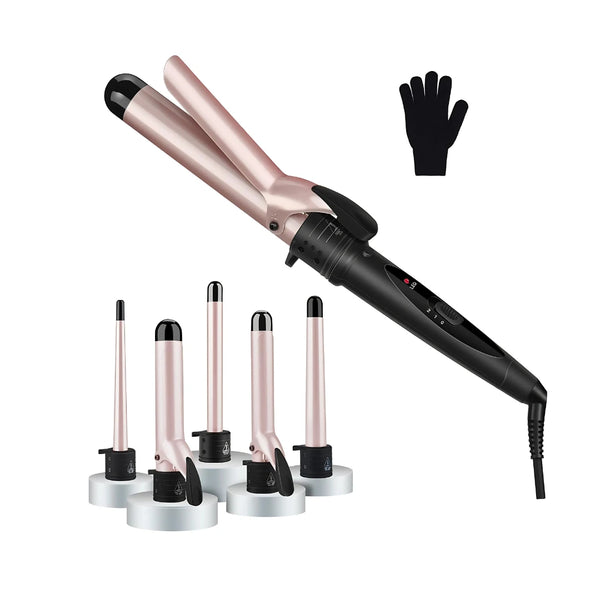 5 in 1 Ceramic Hair Curler with Adjustable Heat & Safety  display picture 3