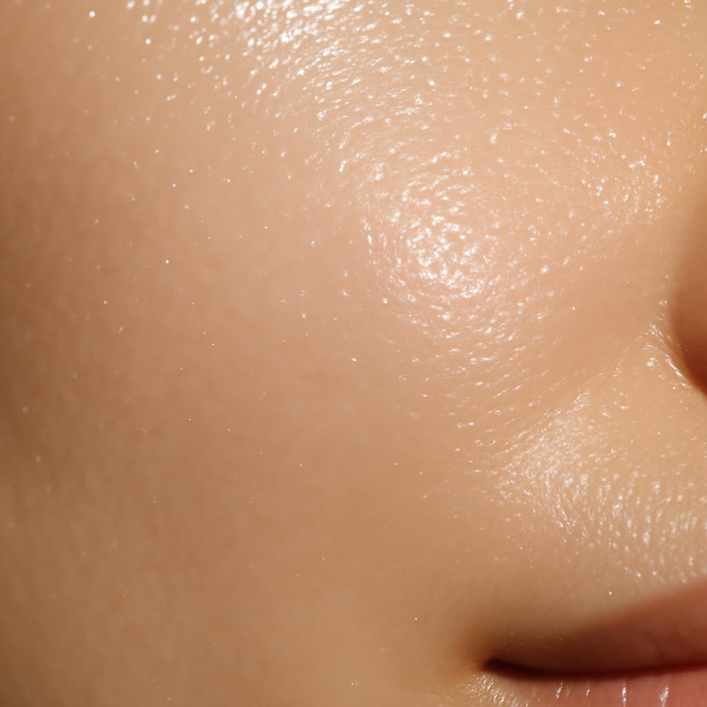 Close-up of a person's skin with a focus on texture and color.