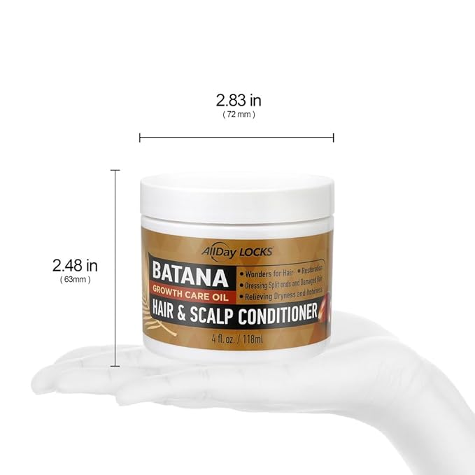 AllDay Locks Batana Hair & Scalp Conditioner 4 oz front jar
