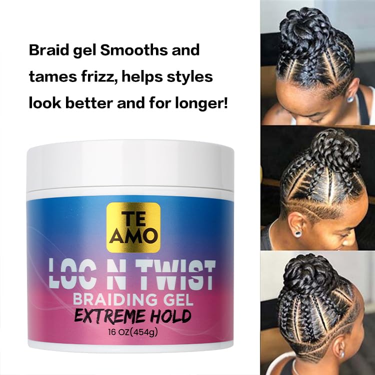 Te Amo Loc N Twist Braiding Gel Extreme Hold - 16 oz
