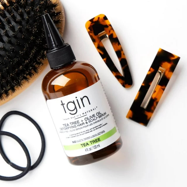 TGIN Tea Tree + Olive Oil Detoxifying Hair & Scalp Serum - 4 oz