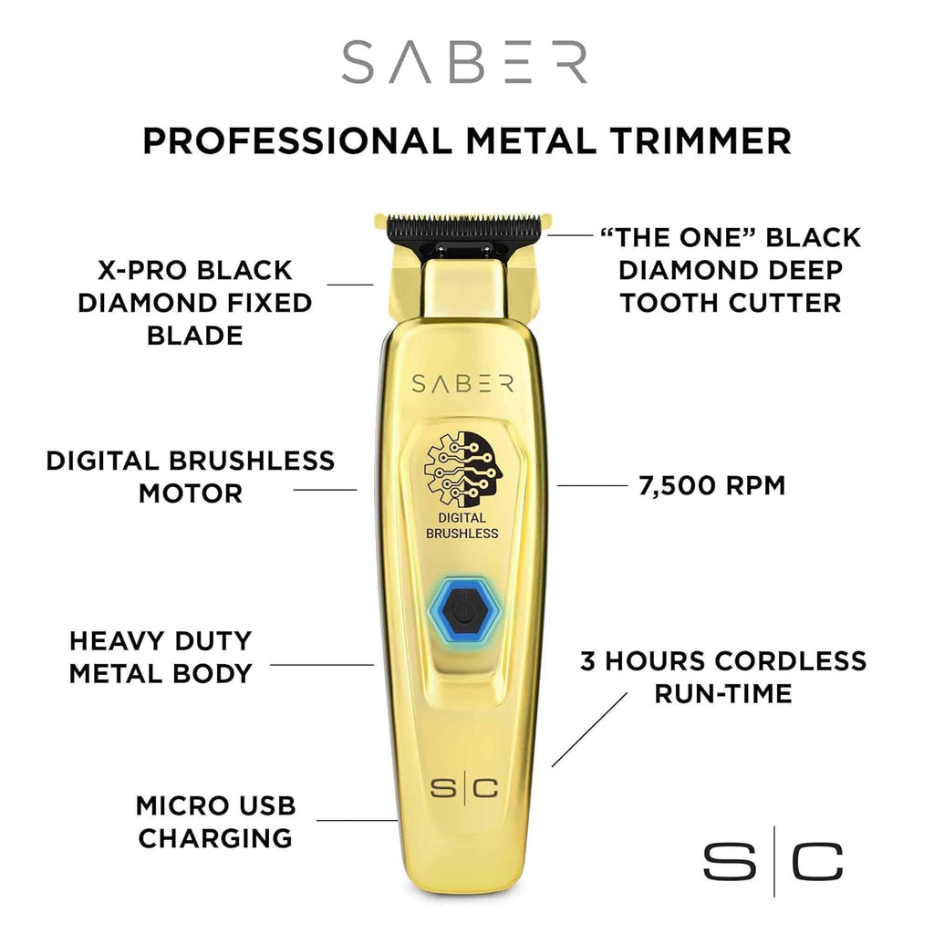 Stylecraft Saber Professional Cordless Precision Trimmer - Gold