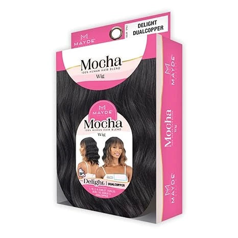 Mayde Beauty Mocha Series 100% Human Hair & Premium Fiber Blend Wig 