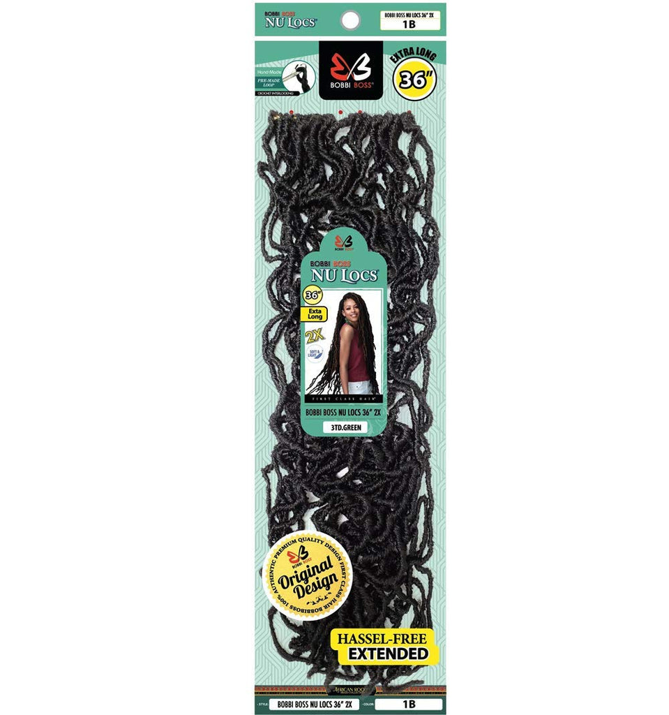 Bobbi Boss Nu Locs 2X's Pack Crochet Hair - Extra Long 36"