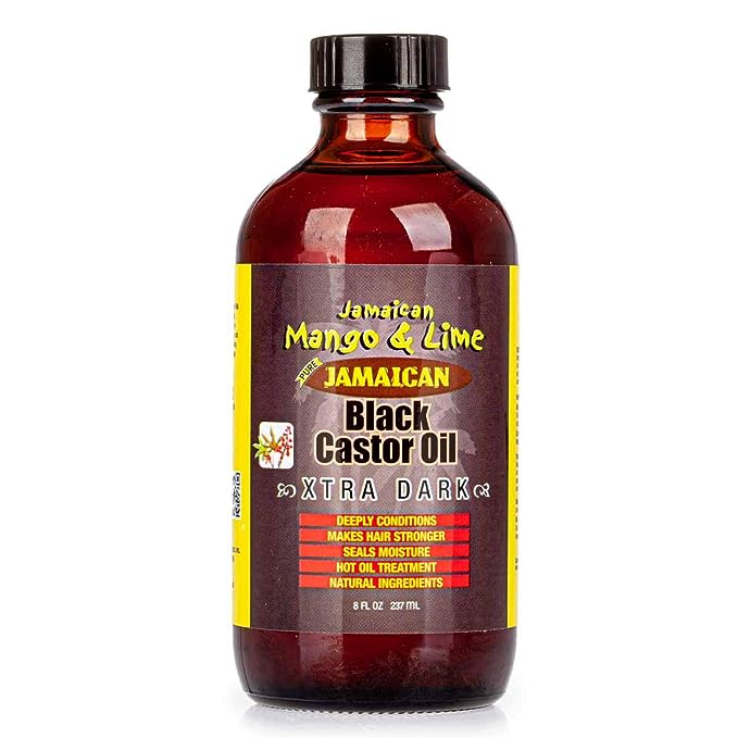 Jamaican Mango & Lime Pure Organic Black Castor Oil Treatment - Extra Dark- 8 oz