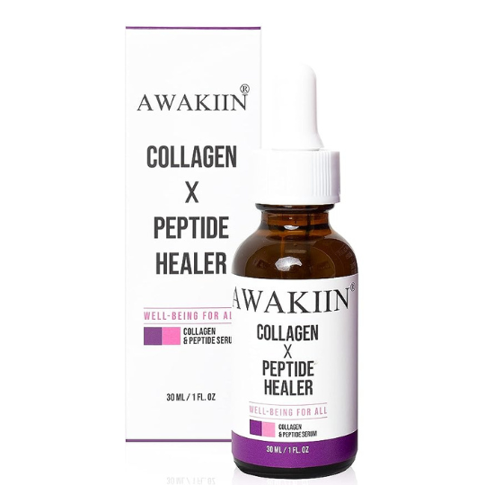 AWAKIIN Collagen x Peptide Skin Brightening Glowing Skin Dark Spot Corrector Face Serum - 1.0 oz
