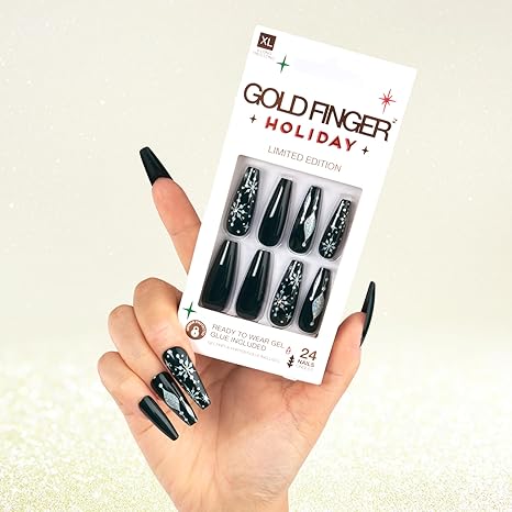 Gold Finger 24 Pcs Holiday Press On Nails 