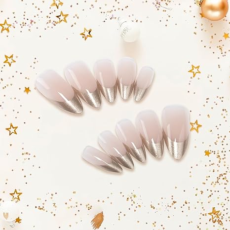 Gold Finger 24 Pcs Holiday Press On Nails 