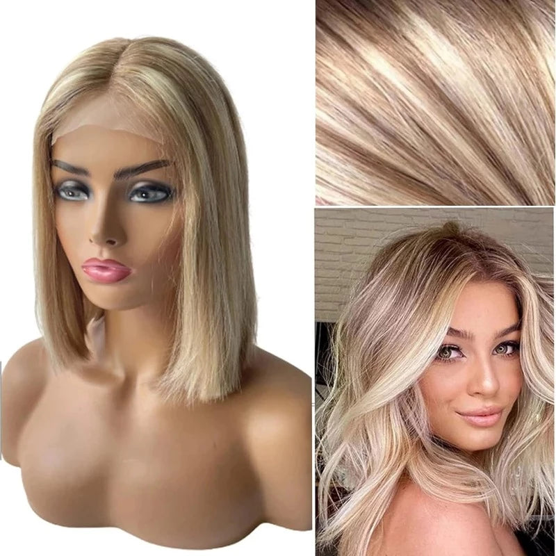 RIO 100% Virgin Remy HD Lace 13X4 Frontal Wig -12" - P18/613
