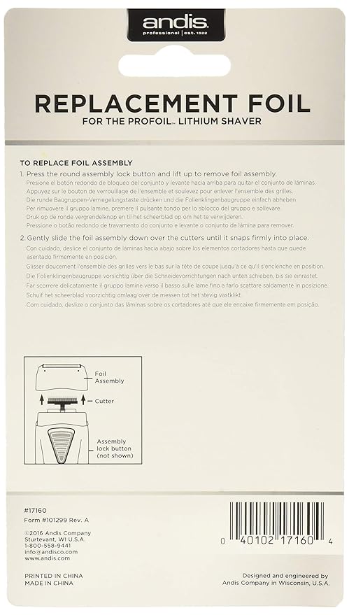 Andis ProFoil® Lithium Titanium Foil Assembly 