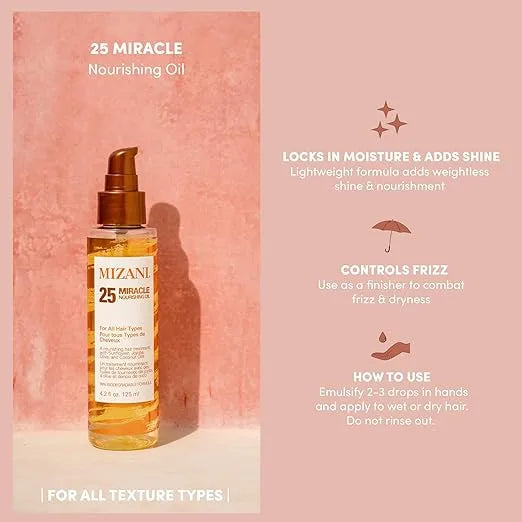 Mizani 25 Miracle Nourishing Oil - All Hair Types 4.2 oz