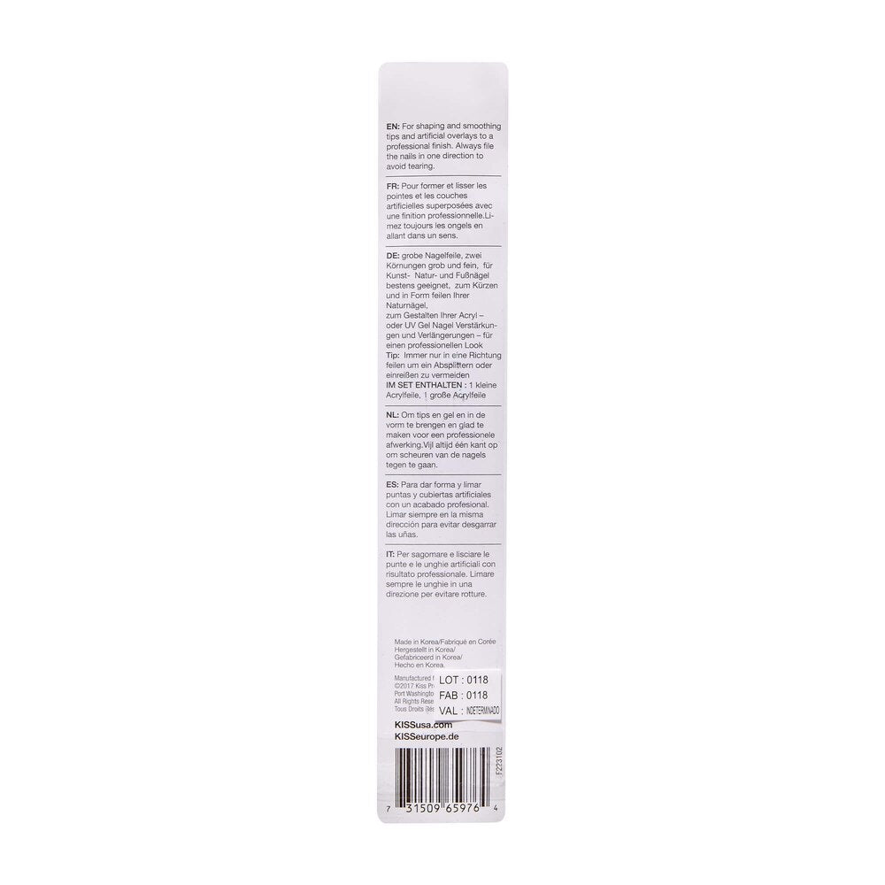 Kiss Acrylic Nail File 2-Pack 