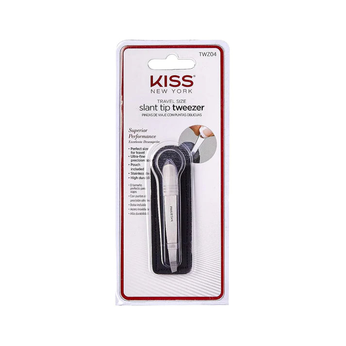 Kiss New York Slant Tip Tweezer with Pouch