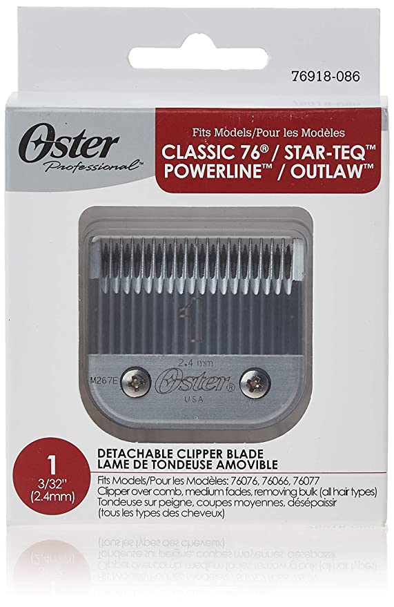 Oster Detachable Clipper Blade- SIZE 1 (3/32" - 2.4MM)