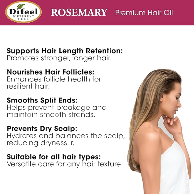 Difeel Rosemary Premium Hair Oil - 7.1 oz