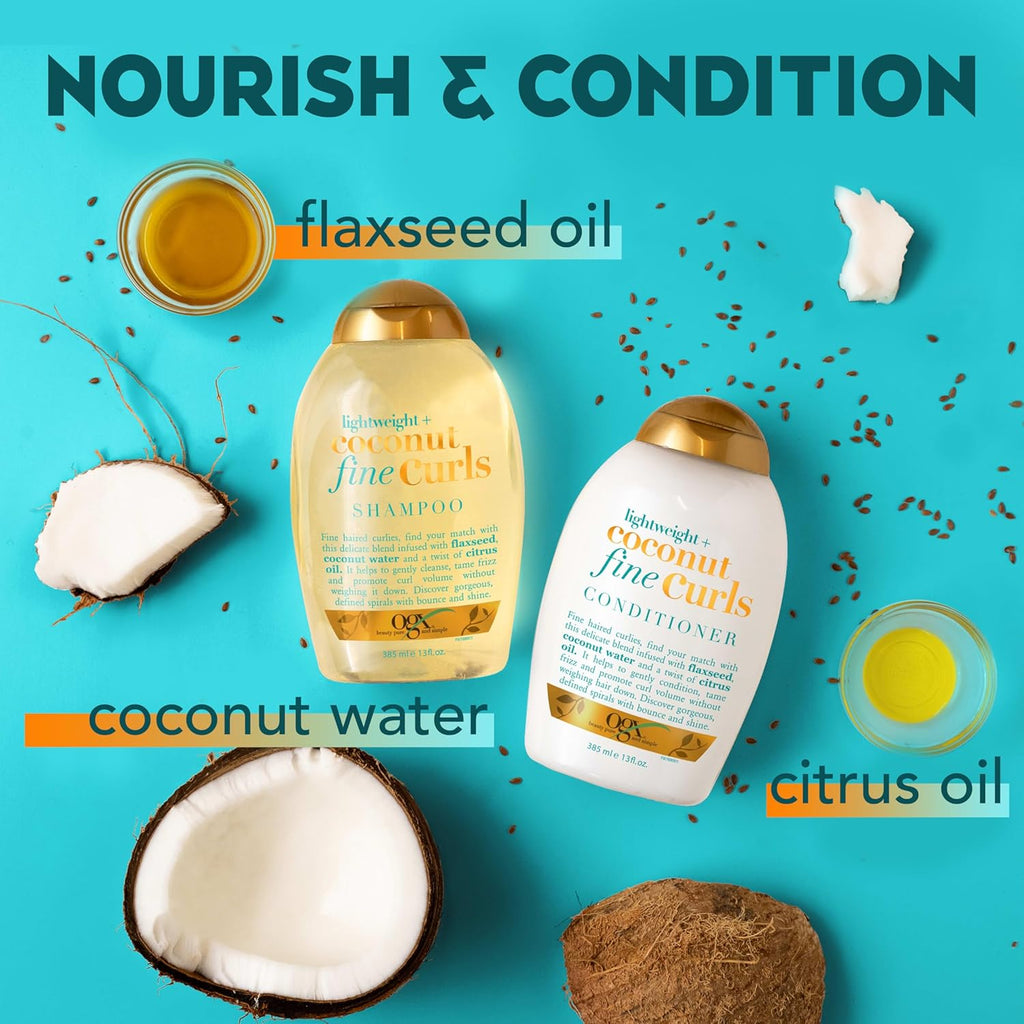 OGX Lightweight + Coconut Fine Curls Conditioner - 13 oz
