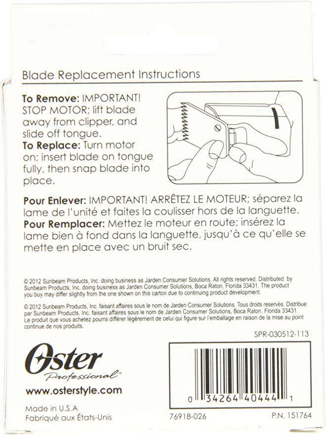 OSTER DETACHABLE CLIPPER BLADE- SIZE 000 (1/50