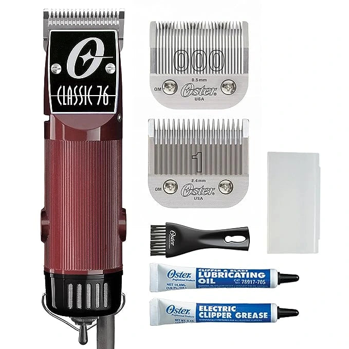 Oster Professional Classic 76 for Barbers and Hair Cutting with Detachable Blade, Burgundy